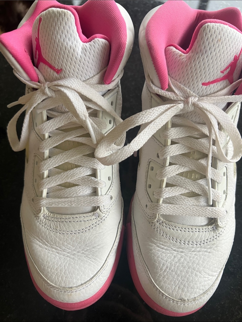 Nike White and Pink Women's Sneaker